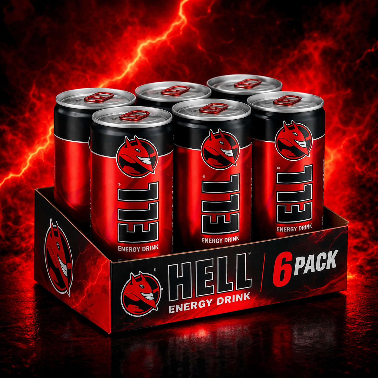 HELL Energy Drink Classic 250 ML (Confezione da 6 lattine)
