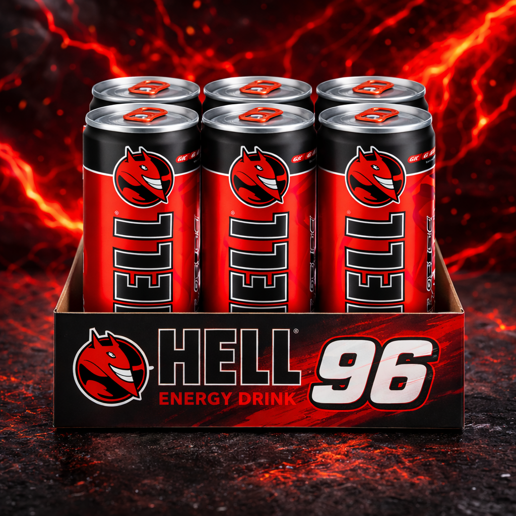 HELL Energy Drink Classic 250 ML (Confezione da 96 lattine)
