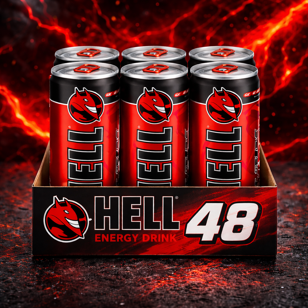 HELL Energy Drink Classic 250 ML (Confezione da 48 lattine)