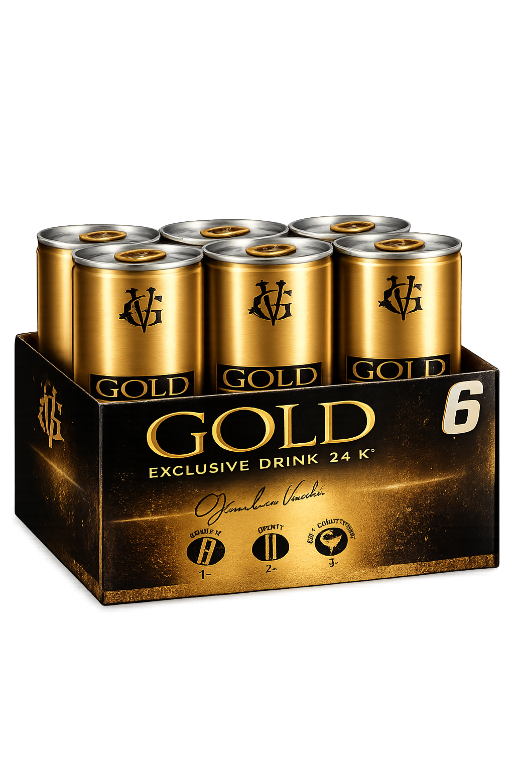 GOLD ENERGY DRINK 250 ML (Confezione da 6 lattine)